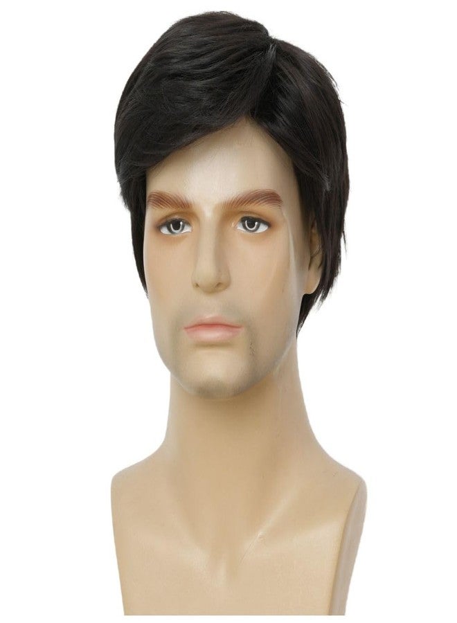 Dai Cloud Short Black Wigs for Men Layered Fluffy Natural Synthetic Hair Male Wig Daily and Halloween Wig - Image 3